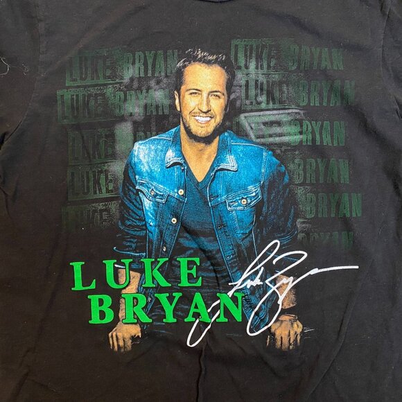 Luke Bryan Mens Concert Tour T-Shirt Large 2015 Kick Up Dust - Picture 7 of 10